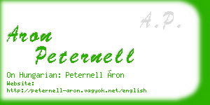 aron peternell business card